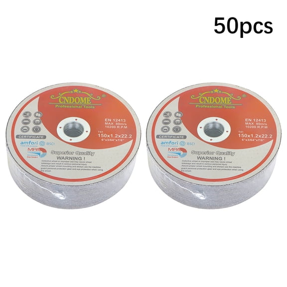 waltyotur 6" Cut-off Wheel - Metal & Stainless Steel Cutting Discs 50 Pcs