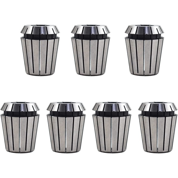 waltyotur 7Pcs Carbon Steel ER32 Spring Collet Set 1/8 - 3/4 Inch Fit for CNC Milling Lathe Tool and Engraving Machine