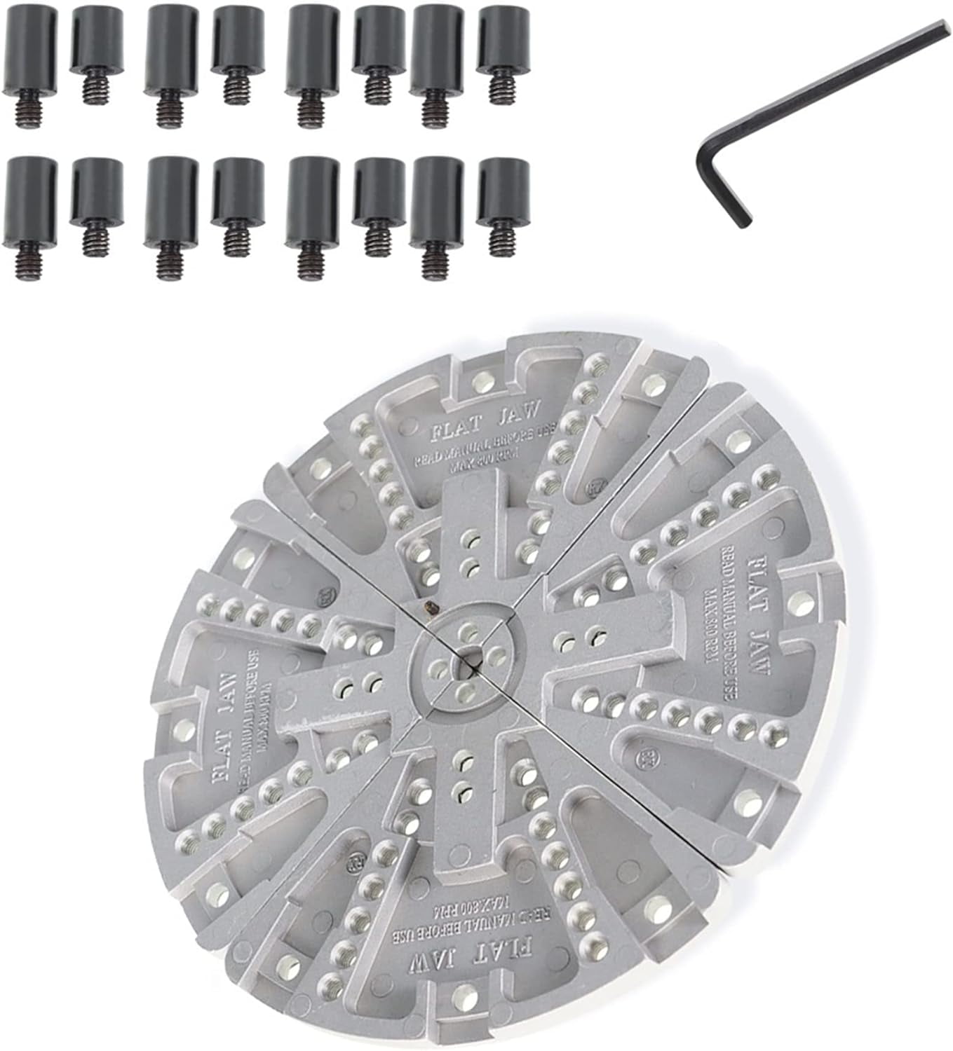 waltyotur 81/4 Inch Aluminum Flat Claw Lathe Chuck Clamping Diameter