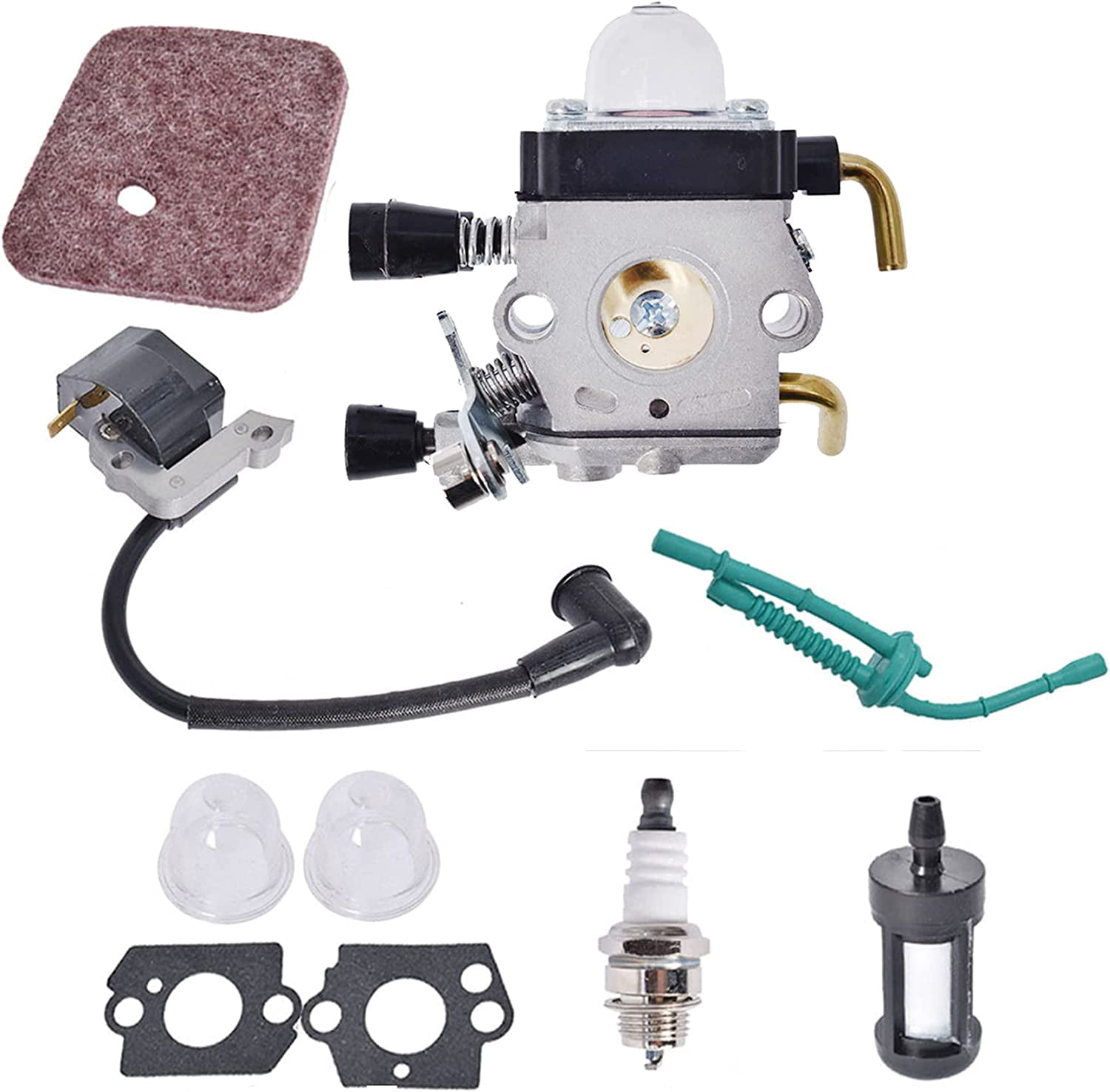 waltyotur Carburetor Ignition Coil Kit Replacement for Stihl FS55 FS38 ...