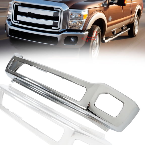 waltyotur Chrome Steel Front Bumper Replacement for 2011-2016 F-250 F-350 Super Duty Truck FO1002416