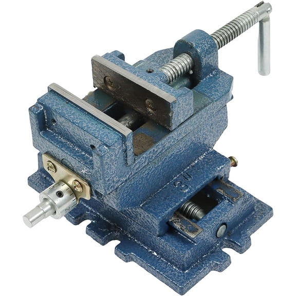 waltyotur Cross Clamp 3-inch Bi-Directional X-Y Clamping Machine for Clamping Workpieces Machining Blue