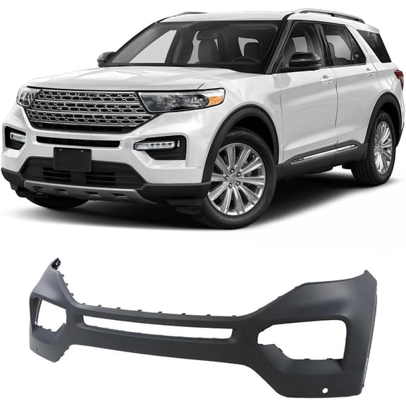 waltyotur Front Bumper Replacement for Ford Explorer 2020 2021 with Park Sensor Holes