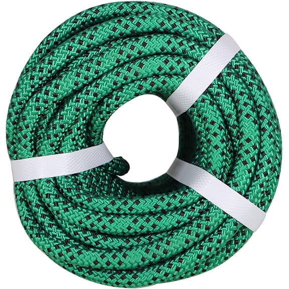 waltyotur High Strength Arborist Bull Rope, Braid Polyester Tree Rope, Lightweight, Weather-Resistant Cord for Marine, Swings, Camping (3/8IN x 100FT)