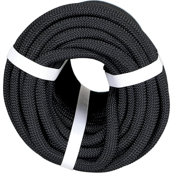 waltyotur High Strength Arborist Bull Rope, Braid Polyester Tree Rope, Lightweight, Weather-Resistant Cord for Marine, Swings, Camping (3/8IN x 100FT)