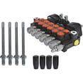 thumbnail image 1 of waltyotur Hydraulic Directional Double Acting Control Monoblock Valve, 6 Spool 11GPM SAE Ports 2 Joystick Hydraulic Directional Control Valve 3625 PSI Fit for Small Tractors Loaders Etc, 1 of 6