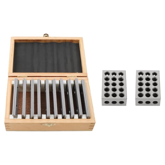 waltyotur Matched 1x2x3" Blocks and 10 Pair 1/8" x 4" Accuracy Steel Parallel Set Hardened and Ground Tool Steel 0.0003" Parallelism for Machining, Milling, Inspection