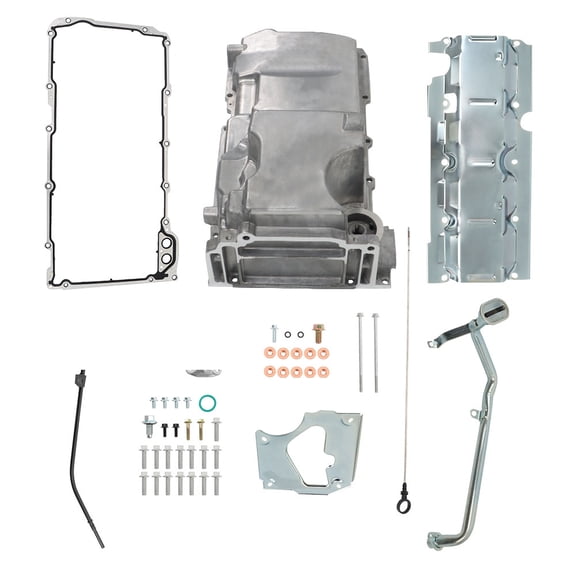 waltyotur Muscle Car Engine Oil Pan Replacement for 1955-1995 RWD V8 GM Front Car Or Truck LS1 LS3 LSA LSX Engines 19212593