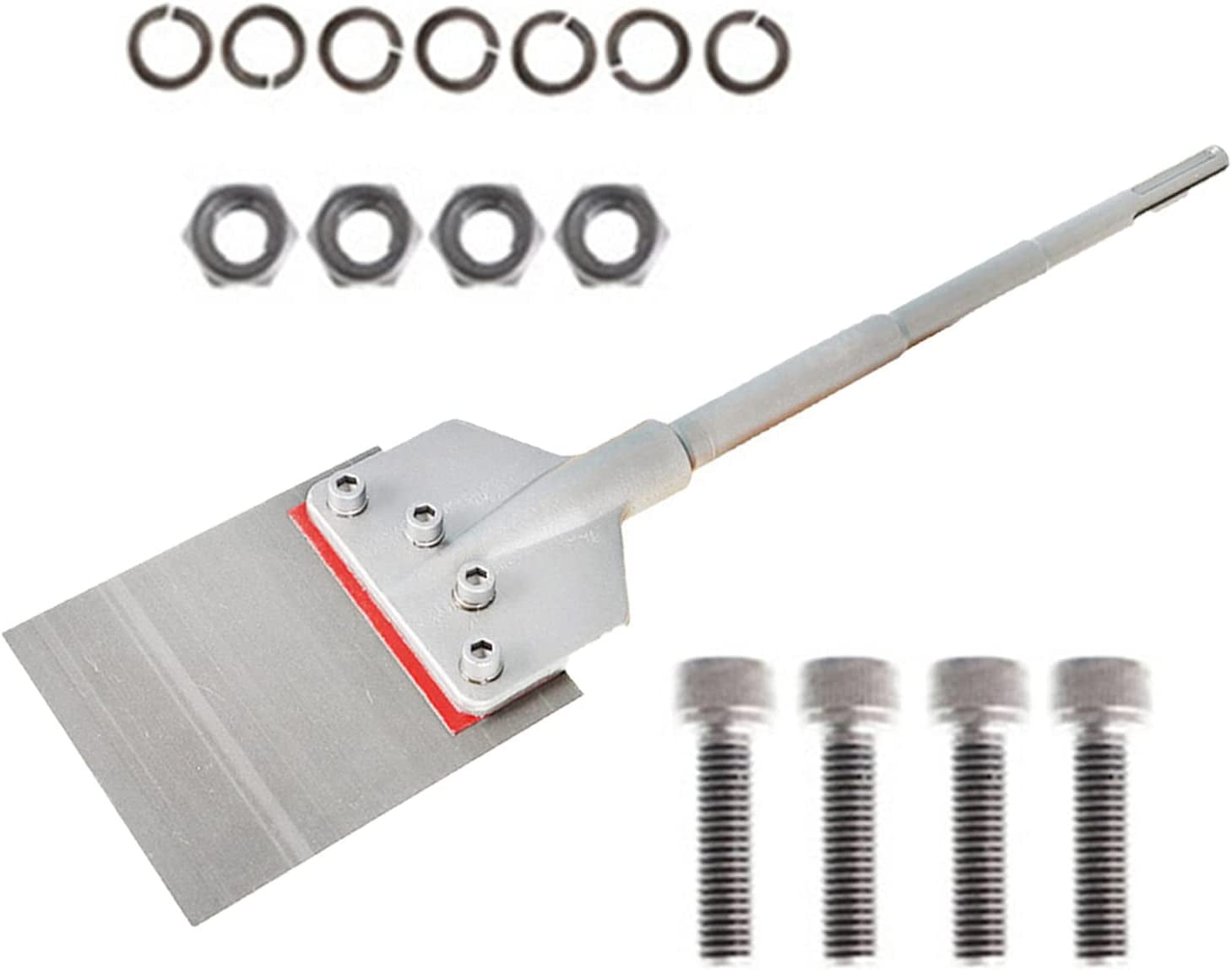 waltyotur SDS Max Floor Scraper, 6 Inch Tile Thinset Removal Tool, Large Wide Blade Chisel Bit with Long Handle and Heavy Duty Blade for Wide Tile Thinset Grout Adhesive Wallpaper Removal Tool