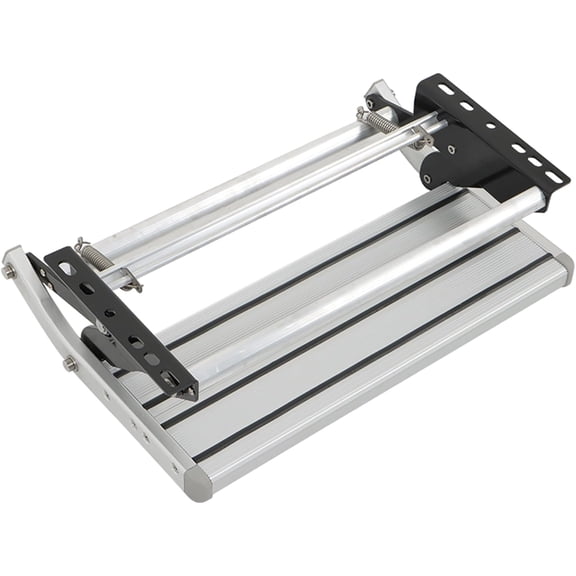 waltyotur Single Tier Manual Aluminium Step Replacement for RV Campervan Motorhome RV Travel Trailer 21.65 Inch Silver