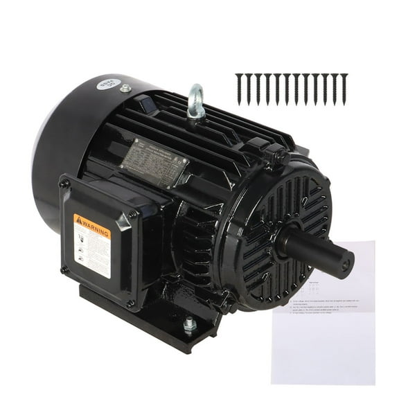 waltyotur Universal 5 HP Air Compressor Motor 184T 230/460V 1800RPM Black