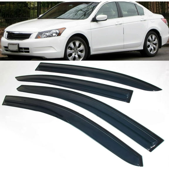 waltyotur Window Vent Visor Rain Guard Shade Replacement for Honda Accord 2008 2009 2010 2011 2012 4Door Sedan