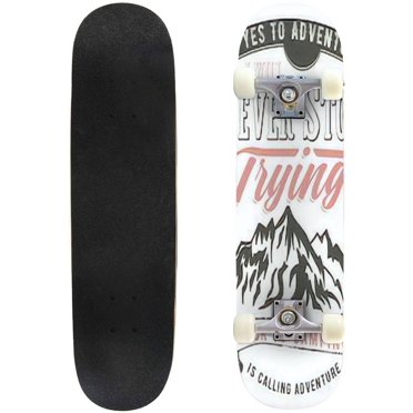 wanderlust mountain graphic for tee print Outdoor Skateboard Longboards 31"x8" Pro Complete Skate Board Cruiser