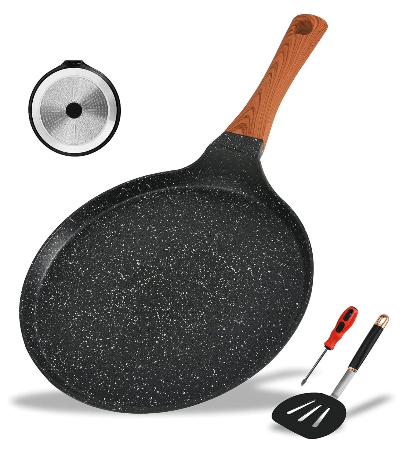 wangc123 11 Inch Nonstick Crepe Pans, Diecast Auluminium Pancake