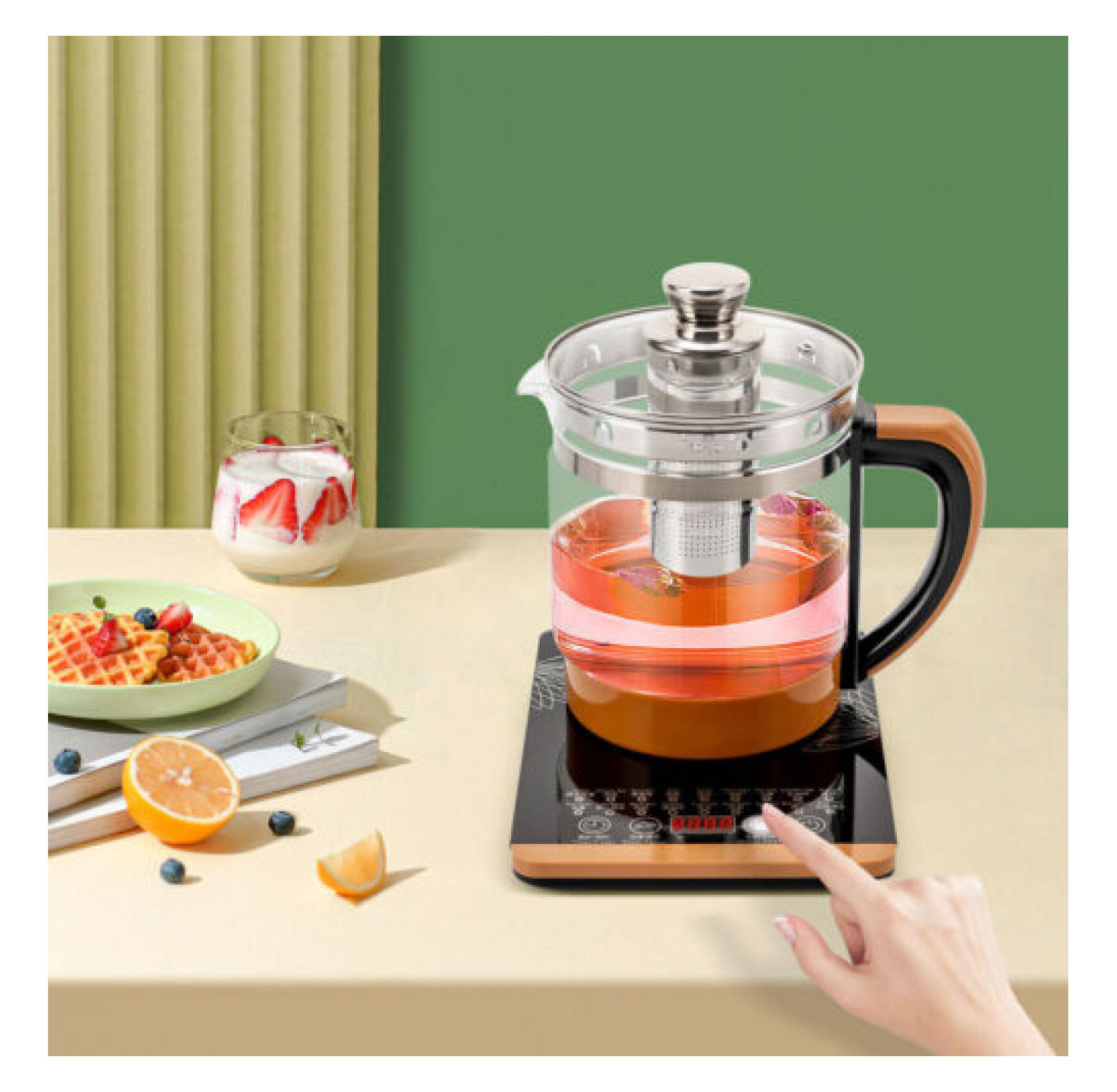 wangc123 Multifunction Electric Health Pot Electric Glass Kettle