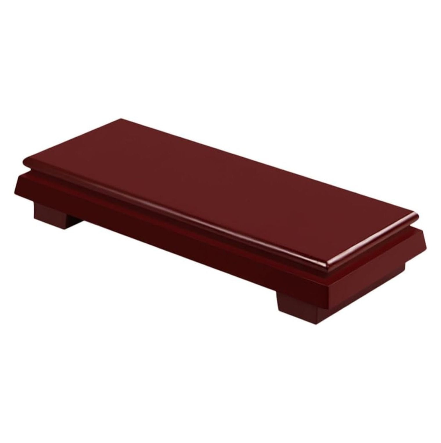 wangc123 Wooden Display Stand 27x12cm Rectangle Vase Riser Teapot