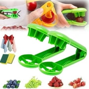wangli Cherry Tomato Strawberry Slicer, 2024 New Grape Cutter Grape Slicer for Toddlers, Cherry Tomato Strawberry Sandwich Cutter, Vegetable Fruit Salad Slicer Kitchen Gadget