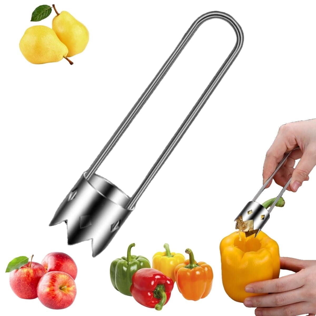 wangli Green Red Bell Pepper Corer, Apple/Pear Corer Remover Tool, 2025 ...