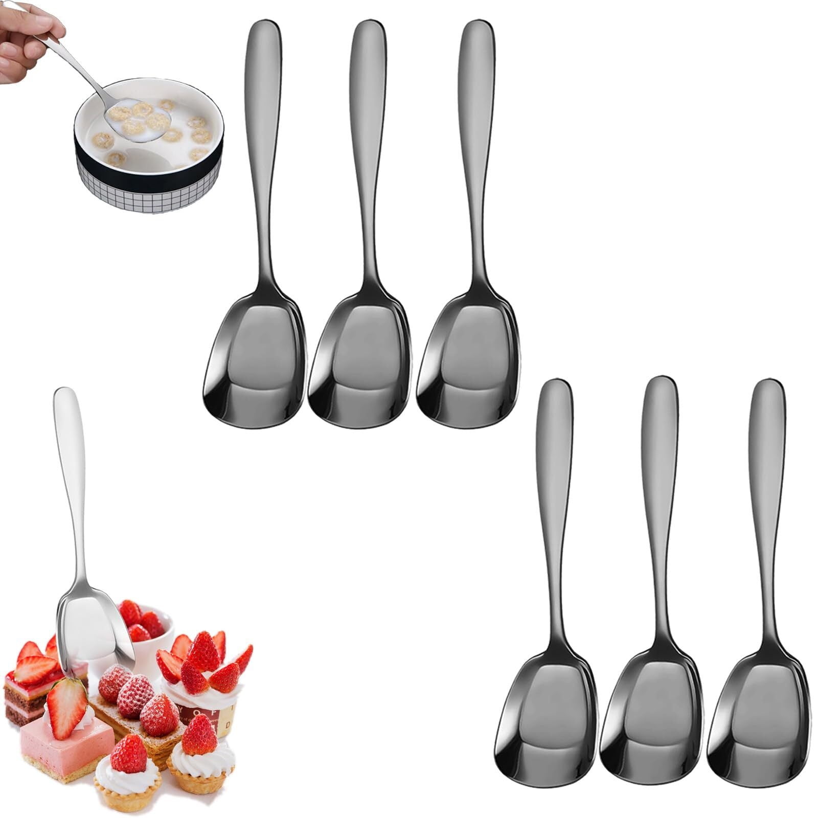 wangqiang Arithmeticn Square Head Stainless Steel Spoons, 2024 New ...