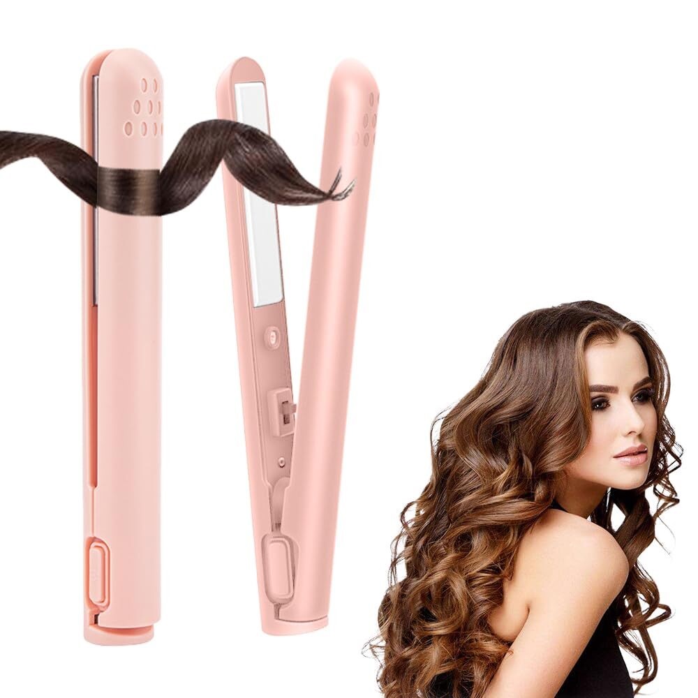 Mini Dual Purpose Curling Iron, 2025 Upgrade Mini Curling Wand and Flat ...
