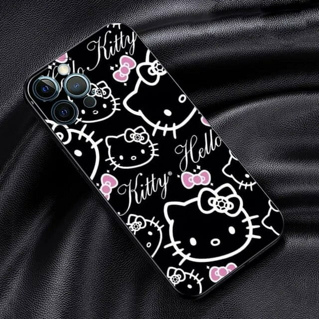 wangyu Pink Skull Hello Kitty Cutes Phone Case For IPhone 15 14Plus SE ...