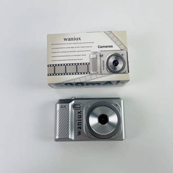 waniux Cameras,16X Digital Zoom Camera, Digital Camera with 2.8 inch Display, Support 128GB, Point and Shoot Cameras Mini Camera for Teens Students Seniors (Silver)
