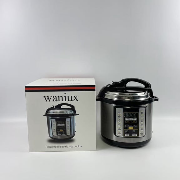 waniux Household electric rice cooker,Compact Rice Cooker, 6-in-1 Stainless Steel Multi Cooker, Slow Cooker, Steamer, Saute, and Warmer, 2 QT, 8 Cups Cooked(4 Cups Uncooked), 6 One-Touch Programs
