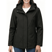 Women's Plus Size Jacket Lightweight Rain Coat Waterproof Windbreaker Jacket Black 2XL