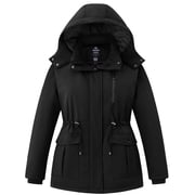Women's Plus Size Winter Coat Warm Coat Recycled Puffer Parka Jacket Black 5X