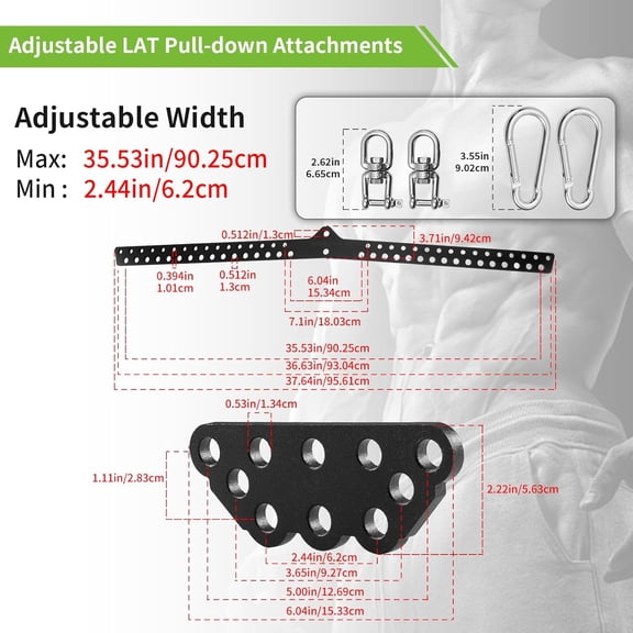 wantiekid Multi-Grip LAT Pull Down Bar