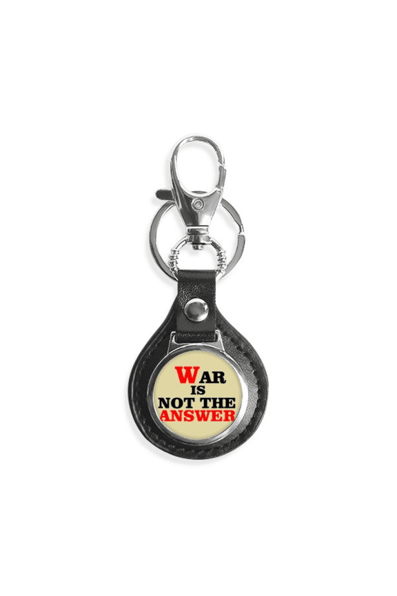 war is not the answer love peworld key link chain keyholder finder hook metal