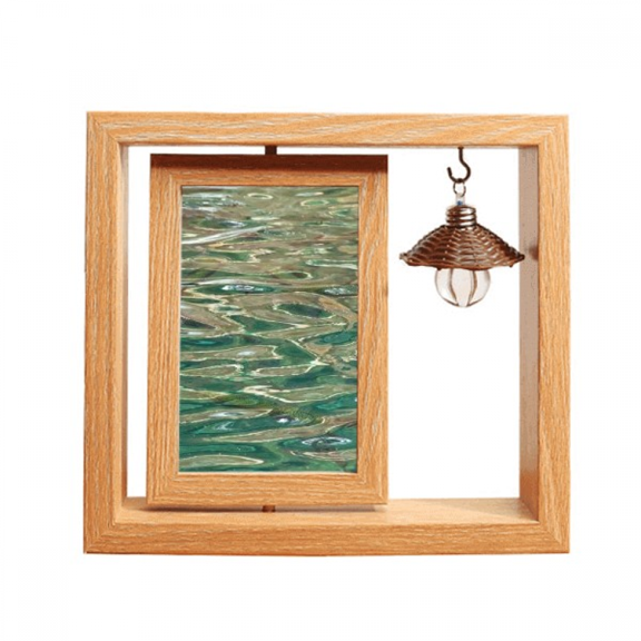 water  ripple blue waves fish Wooden Rotating Picture Photo Frame 4x6