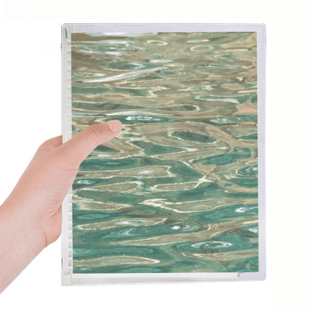 water ripple blue waves fish notebook loose diary refillable journal statiry