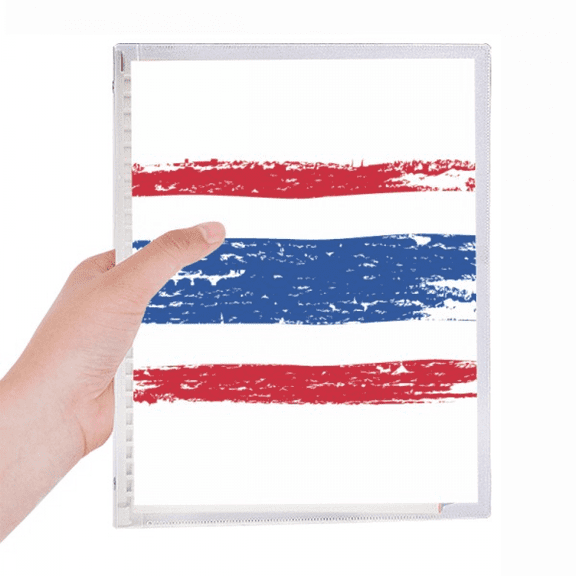 watercolor drawing thailand flag illustration notebook loose diary refillable journal statiry