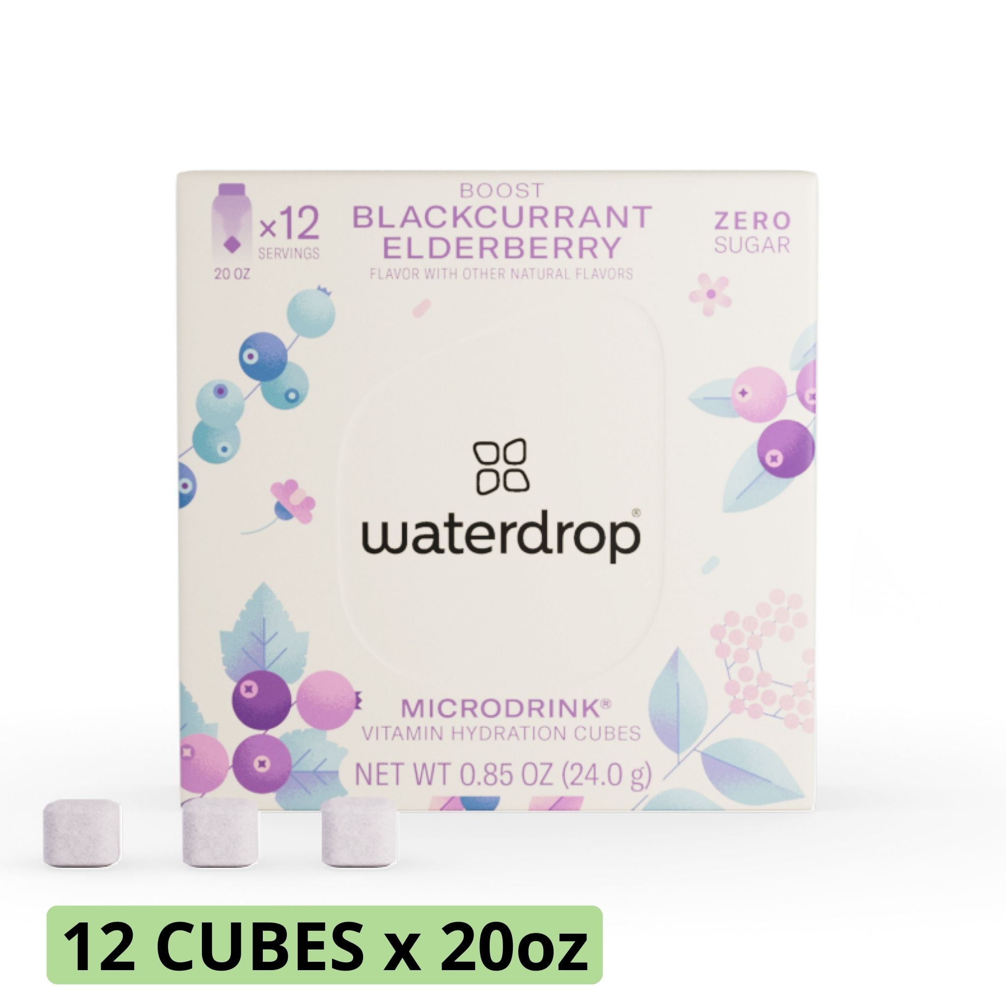 waterdrop Microdrink BOOST, Flavored Water Packets with Valuable