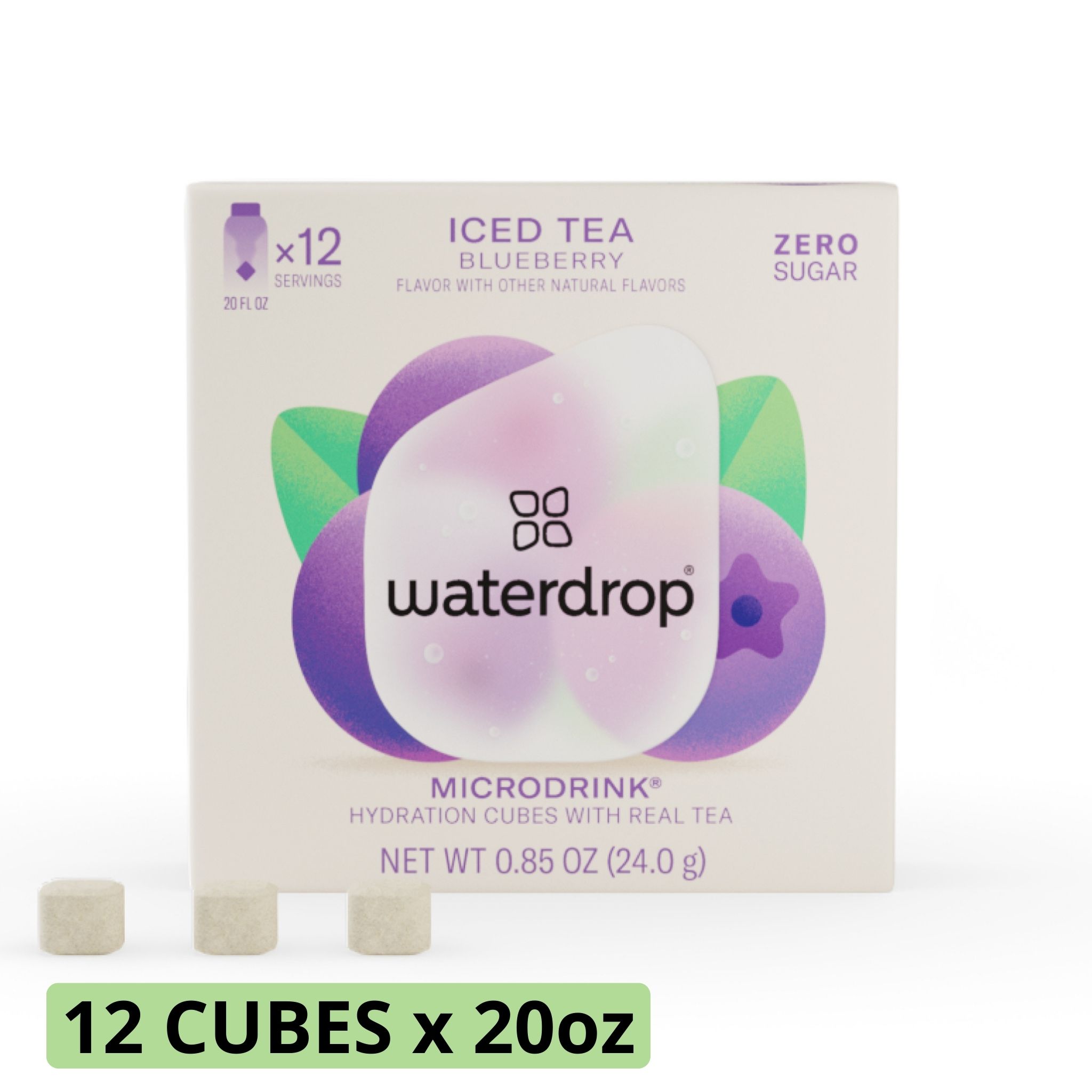 waterdrop Microdrink ICED TEA BLUEBERRY, Flavored Water Packets