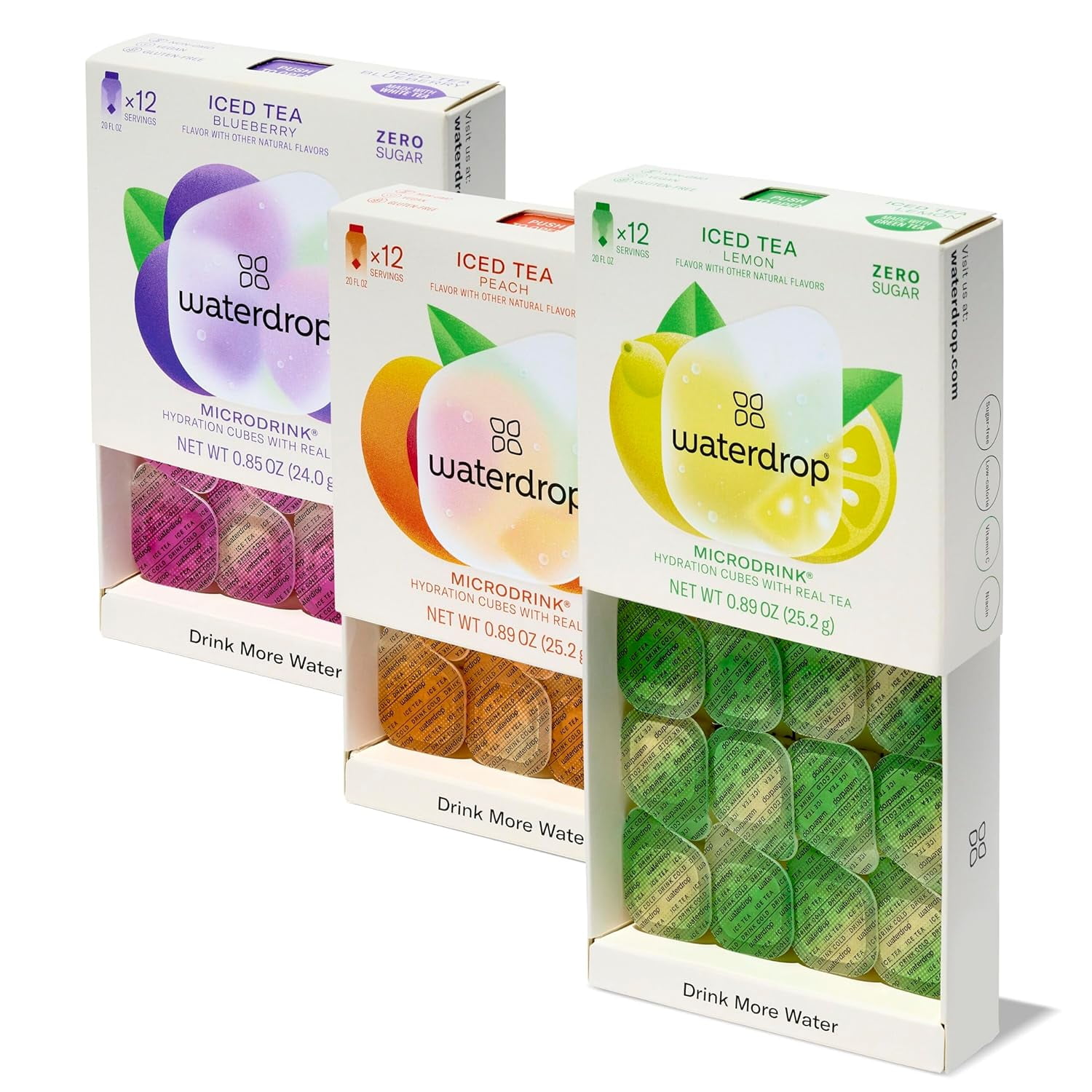 waterdrop Microdrink, Iced Tea, Sugar Free & Low Calories, Water