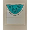 waterfall valance swag lined window curtain w/tassel trim cascading
