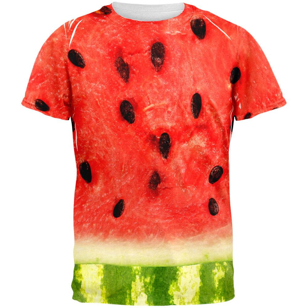 Watermelon Costume All Over Adult T-Shirt - X-Large