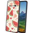 thumbnail image 1 of watermelon-with-hearts-2 Phone Case, Designed for Samsung Galaxy S10+ Plus Case Soft Silicon for women girls boys wife gift,Shockproof Phone Cover, 1 of 1
