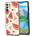 thumbnail image 1 of watermelon-with-hearts-2 Phone Case, Designed for Samsung Galaxy S21 FE Case Soft Silicon for women girls boys wife gift,Shockproof Phone Cover, 1 of 1