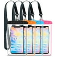 thumbnail image 1 of waterproof cell phone pouch case ipx8 underwater dry bag compatible with iphone 14 13 12 11 pro max x/xr/xs max/se 3, galaxy s21/s10/s9, note 10/9/8, black/blue/orange/pink, 1 of 7