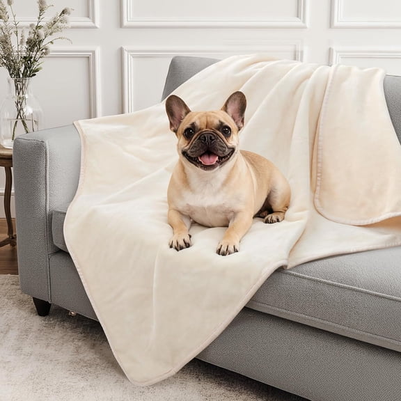 waterproof dog blanket,Reversible Flannel Double-Sided Furniture Protector for Couch Sofa Bed Against Spills & Pet Fur