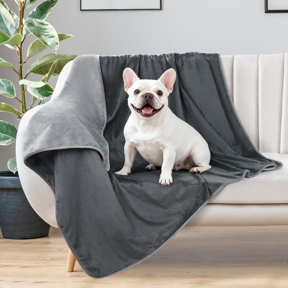 waterproof dog blanket,Reversible Flannel Double-Sided Furniture Protector for Couch Sofa Bed Against Spills & Pet Fur