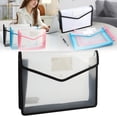 thumbnail image 1 of waterproof folder for documents,plastic expanding file folder,travel document folder, File Folder Organizer Holder, Large Capacity,Fit Letter/A4 Size(Black),A, 1 of 6