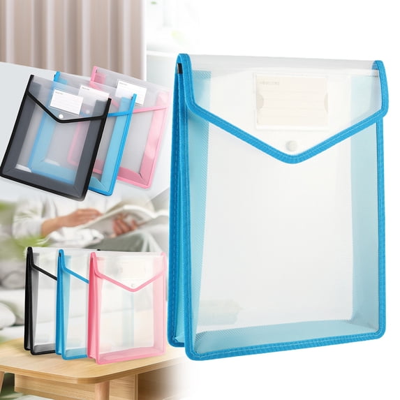 waterproof folder for documents,plastic expanding file folder,travel document folder, File Folder Organizer Holder, Large Capacity,Fit Letter/A4 Size(Blue),B