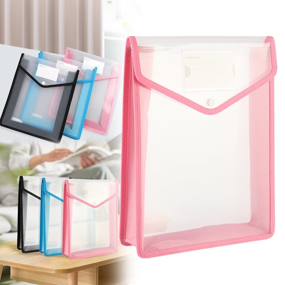 waterproof folder for documents,plastic expanding file folder,travel document folder, File Folder Organizer Holder, Large Capacity,Fit Letter/A4 Size(Pink),B