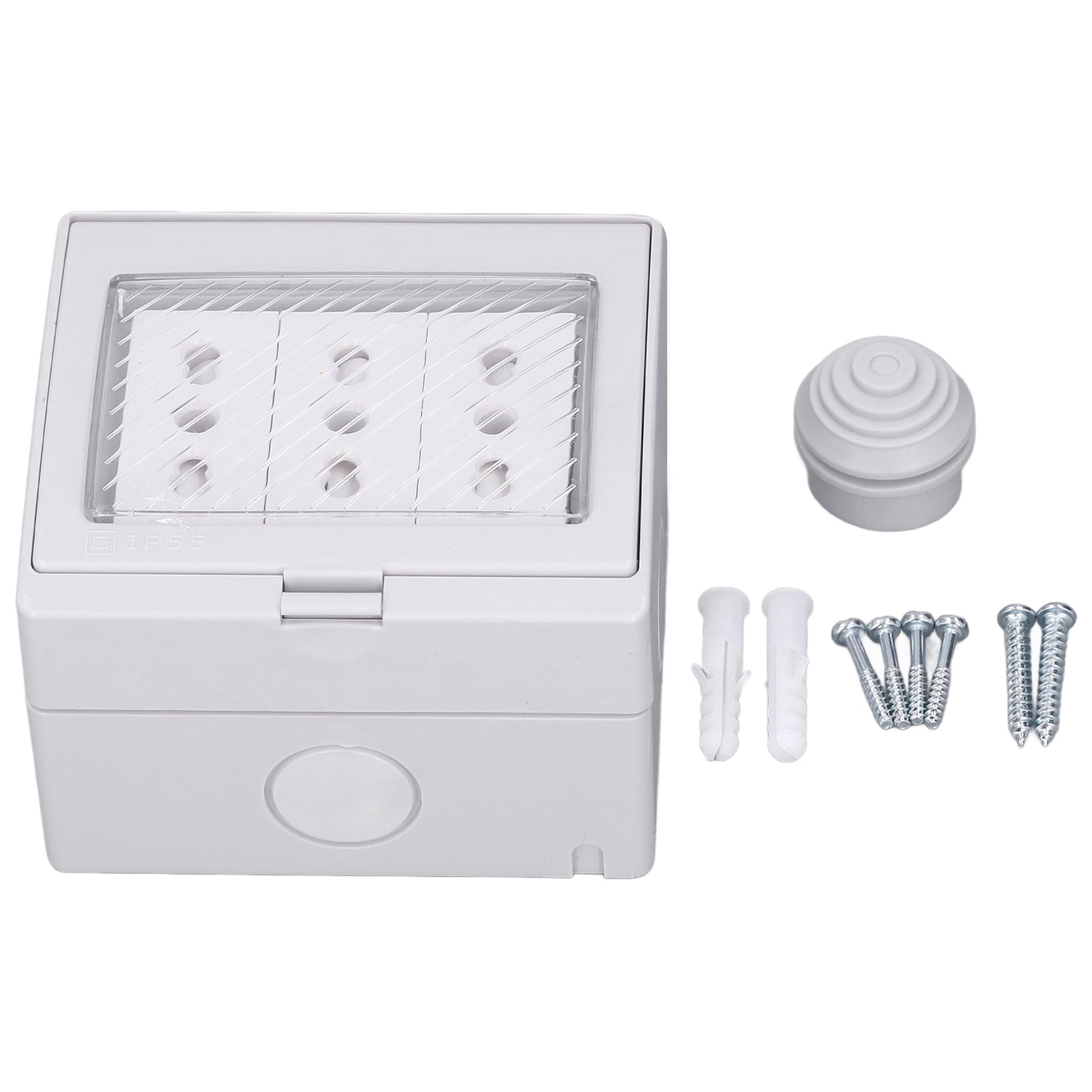 waterproof wall socket, wall socket, waterproof wall socket IP55 dustproof and flame retardant shell 3-port wall socket 110-250V ABS, flame retardant PC material