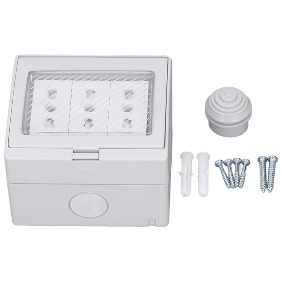 waterproof wall socket, wall socket, waterproof wall socket IP55 dustproof and flame retardant shell 3-port wall socket 110-250V ABS, flame retardant PC material