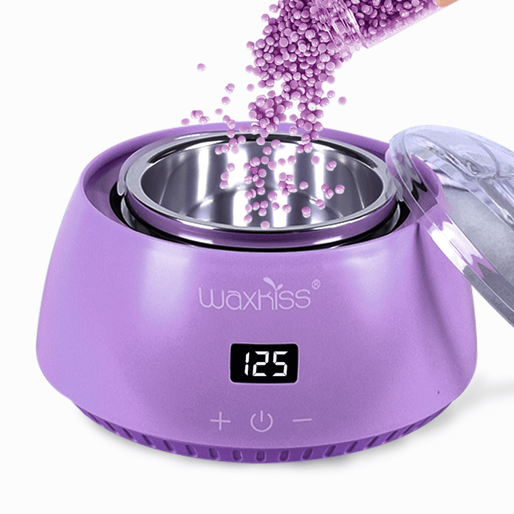 waxkiss Wax Heater ,Wax Warmer Portable Electric Hot Wax Warmer for Hair  Removal with See-Through Cover-Violet
